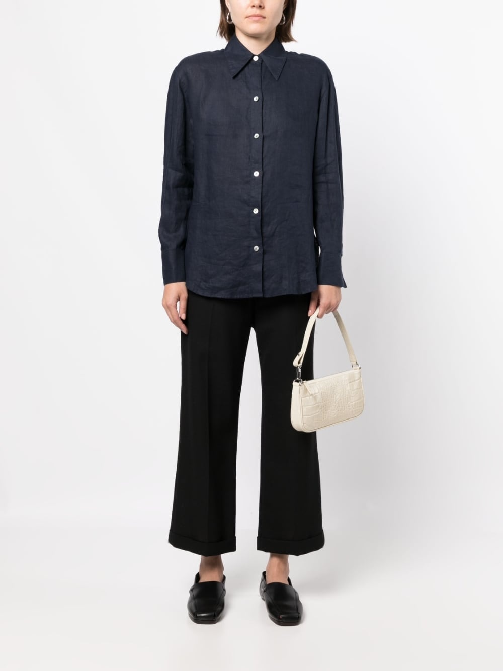 long-sleeve linen shirt - 2