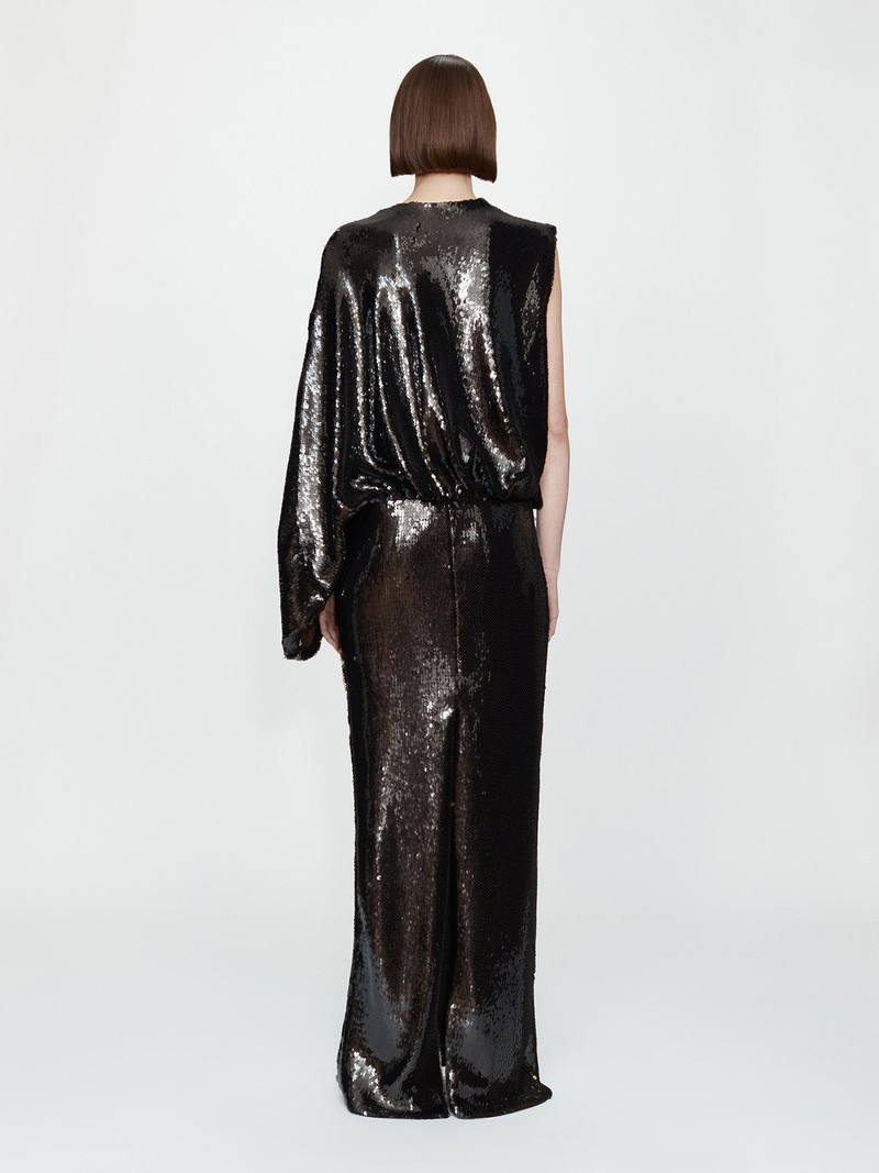 Opaline Sequin Swaddled Gown 5