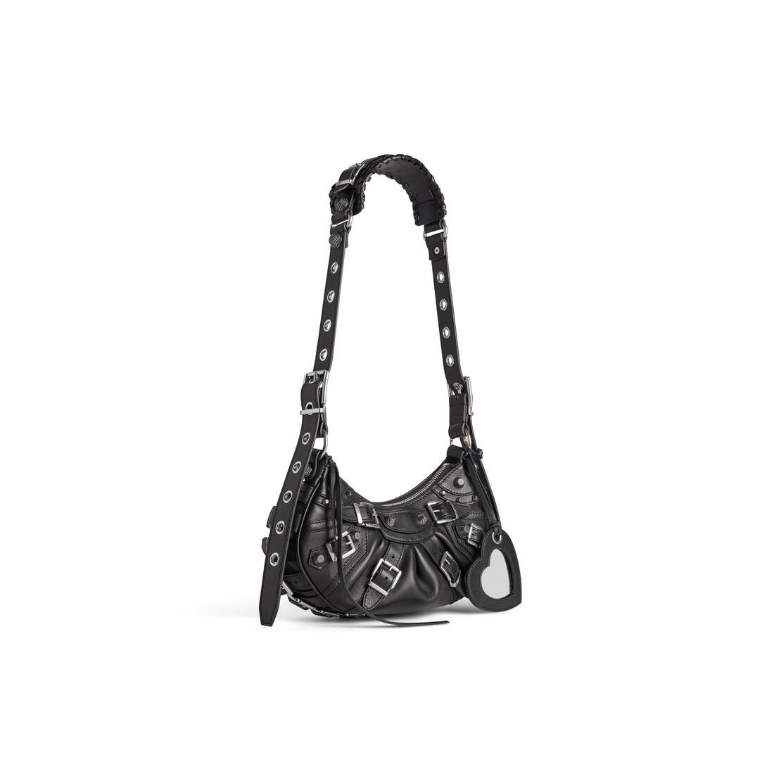 Women's Le Cagole Xs Shoulder Bag With Buckles in Black - 4