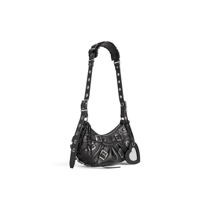 Women's Le Cagole Xs Shoulder Bag With Buckles in Black 4