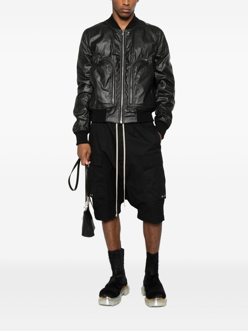 zip-fastening bomber jacket - 2