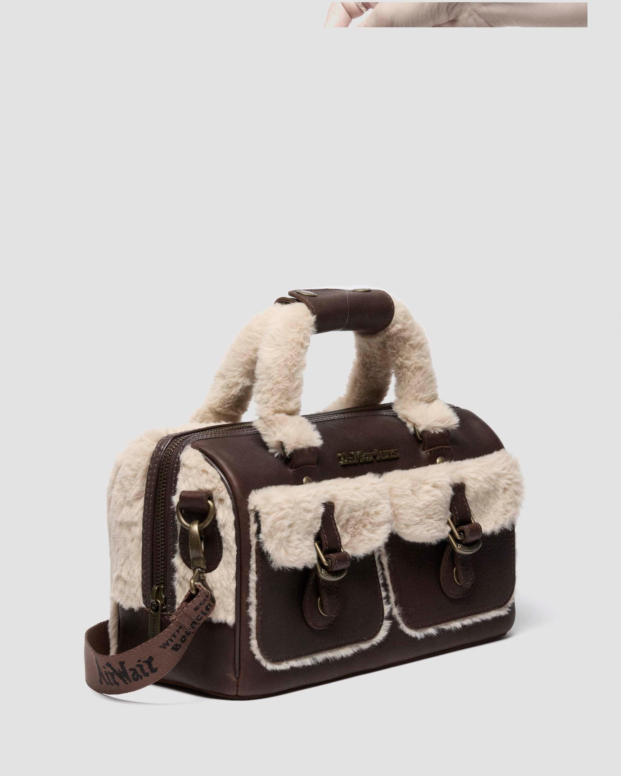 TOP HANDLE BAG Faux Fur and Leather Bag - 6