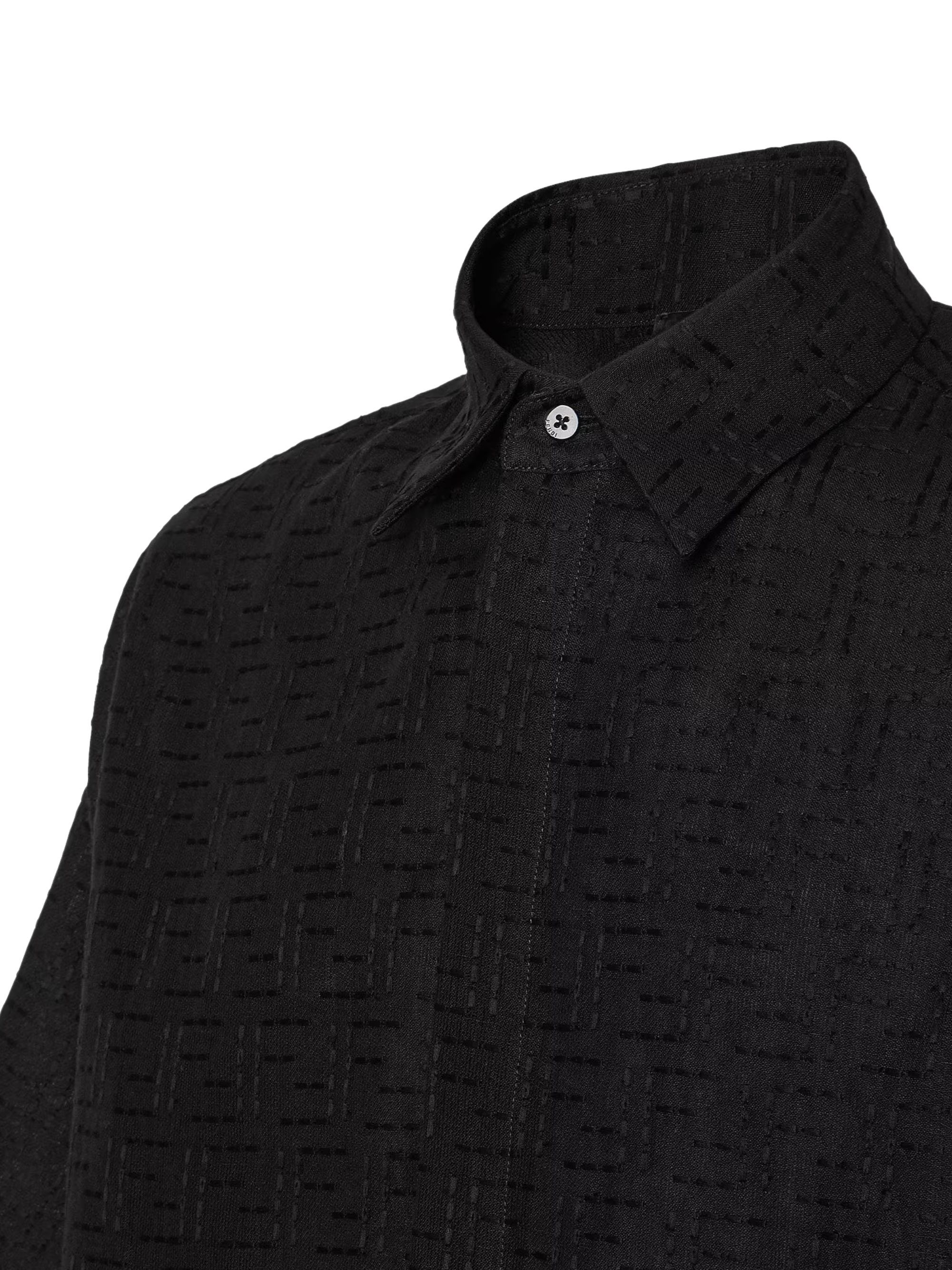 Shirt linen FF jacquard allover - 3