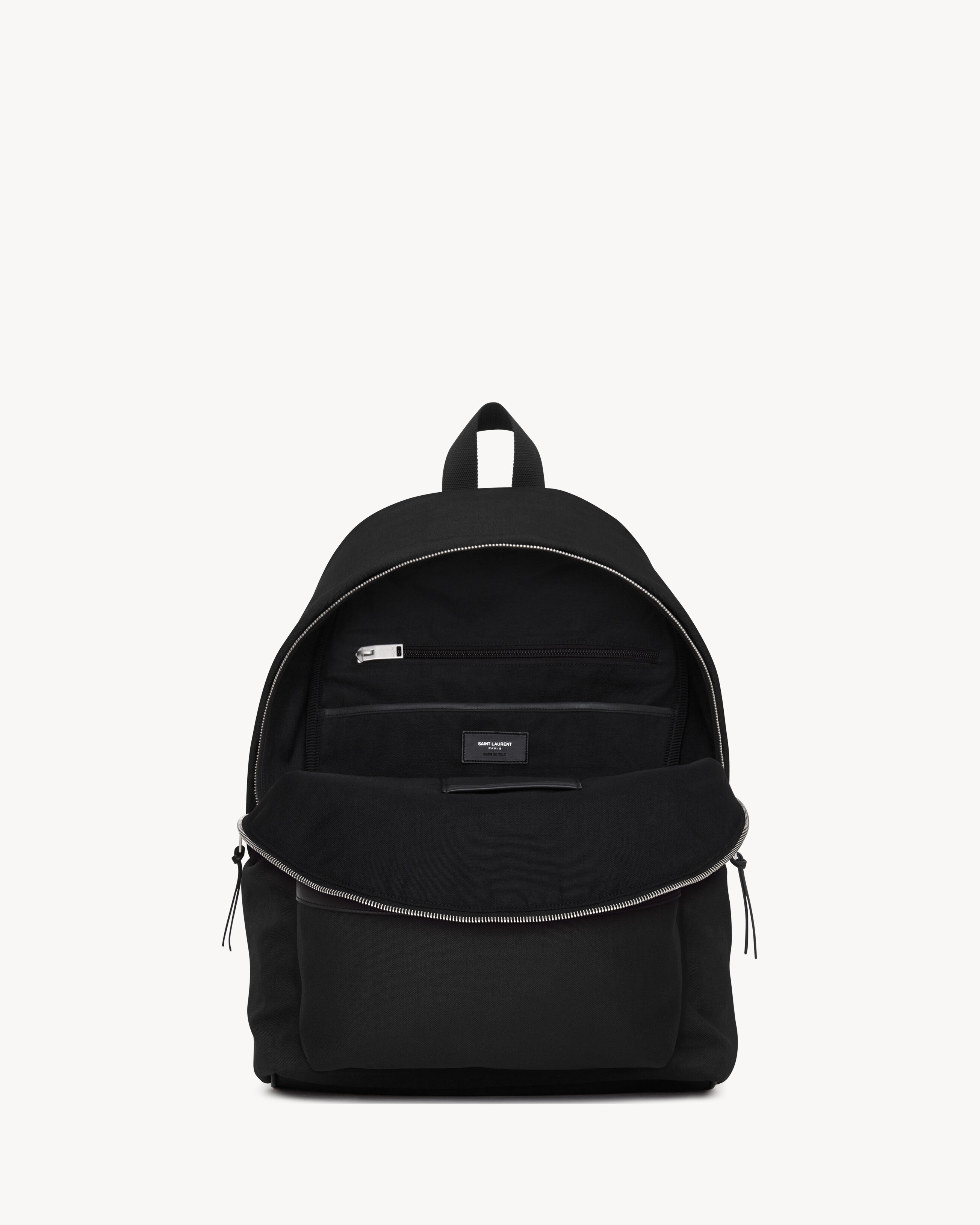 CITY BACKPACK IN CANVAS, NYLON AND LEATHER - 4