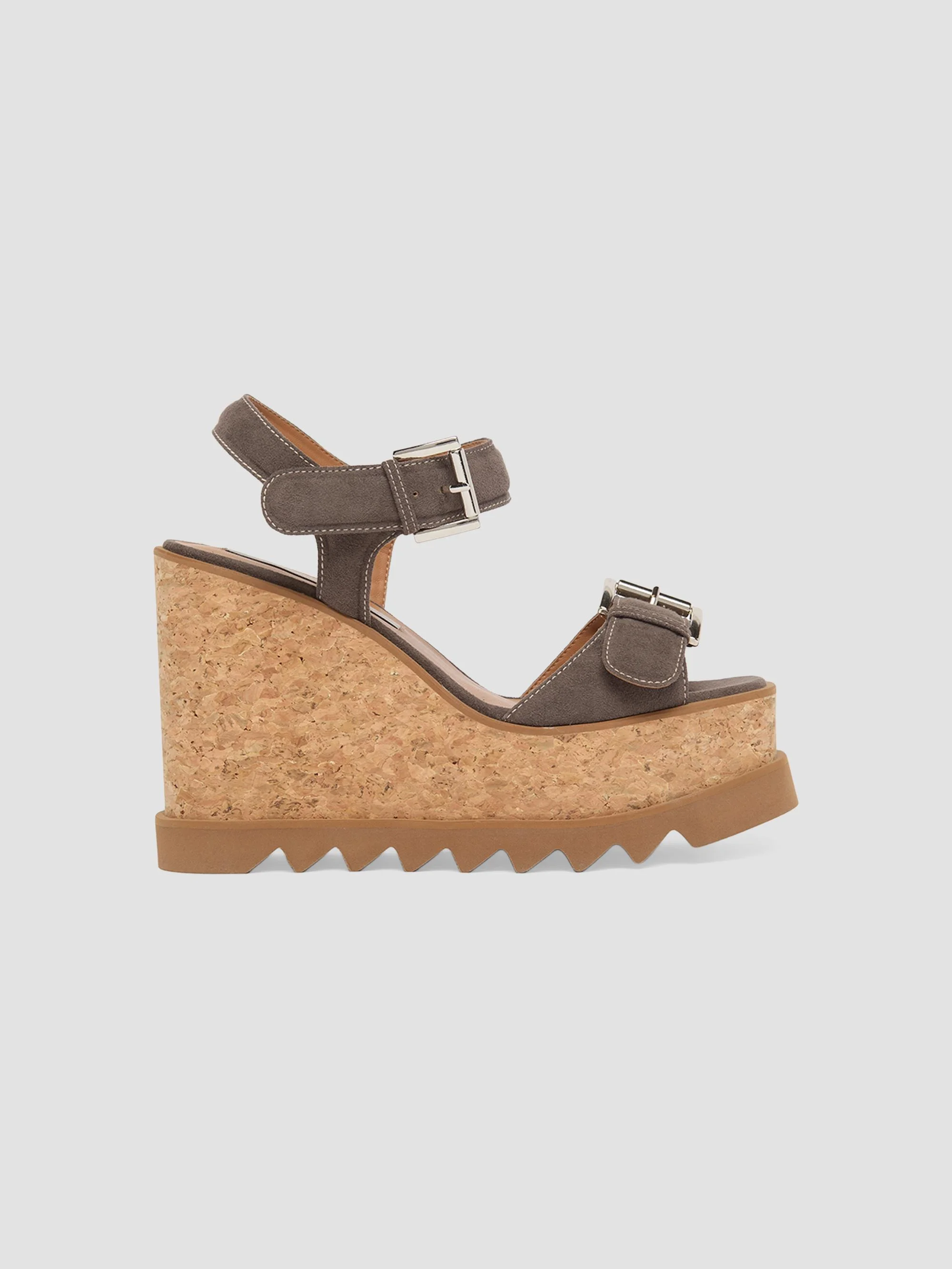 Women's Sneakelyse 120MM Buckle Wedge Sandals - Brandy - 1