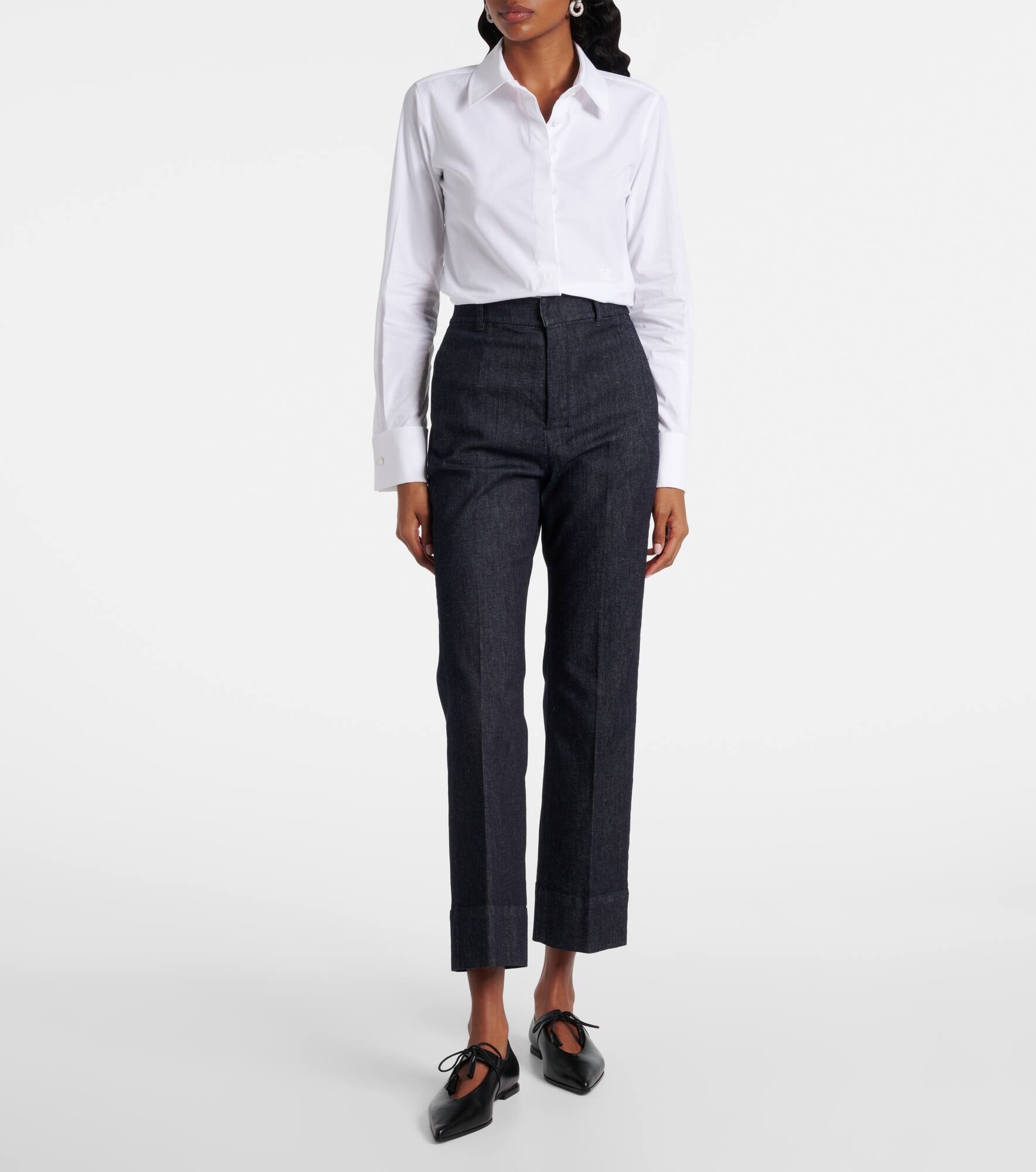 Fresis cropped high-rise straight jeans - 7