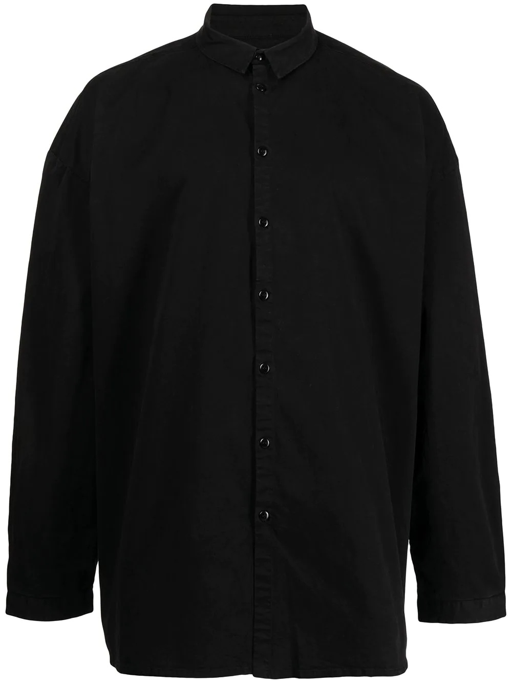 band-collar cotton shirt - 1