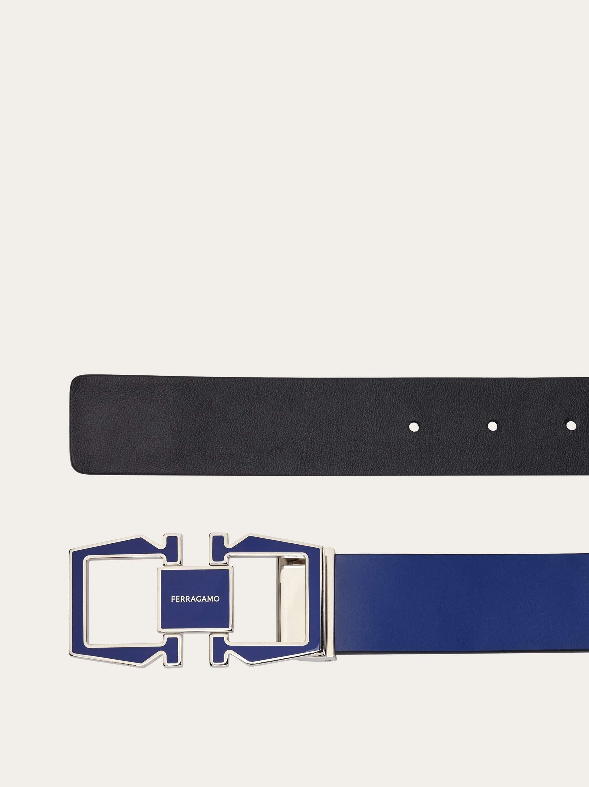 Reversible and adjustable Gancini belt - 3