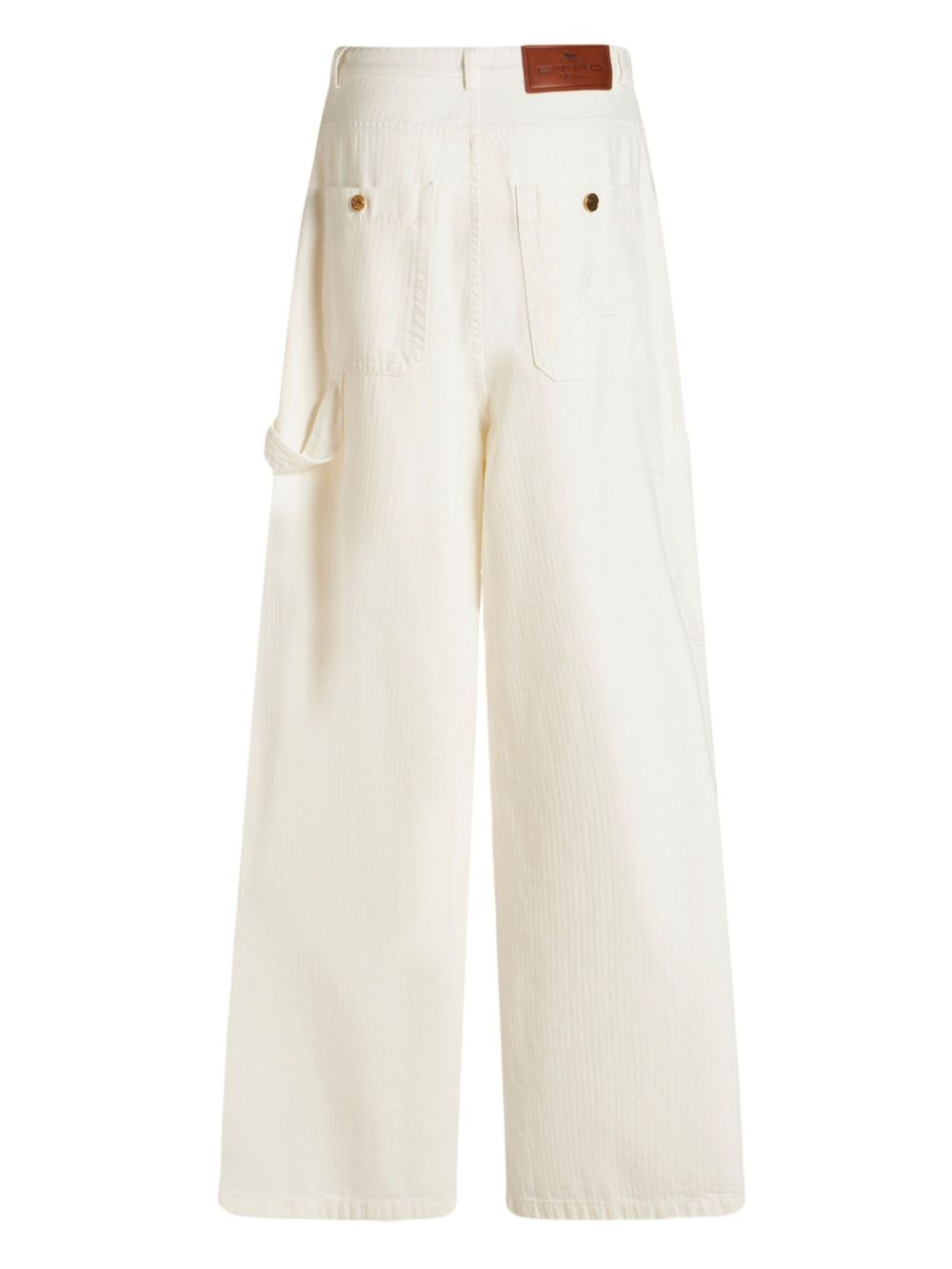 jacquard wide-leg jeans - 7