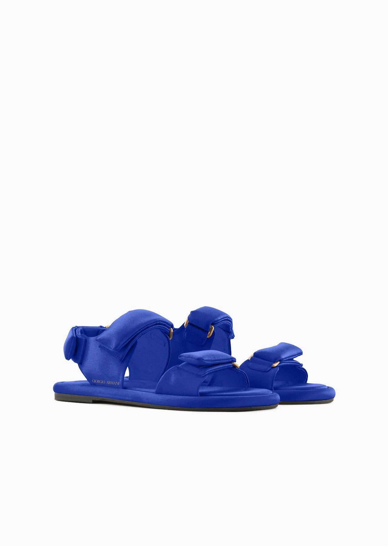 Padded satin flat sandals - 2