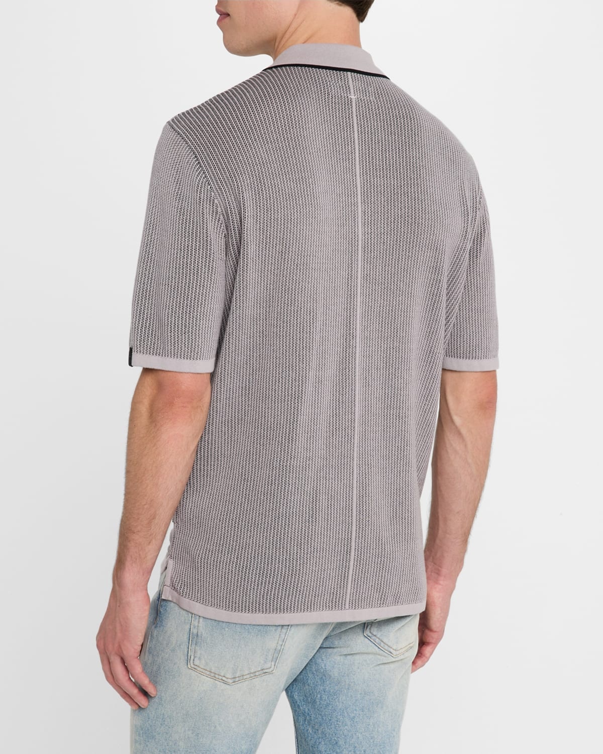 Men's Harvey Striped Knit Polo - 3