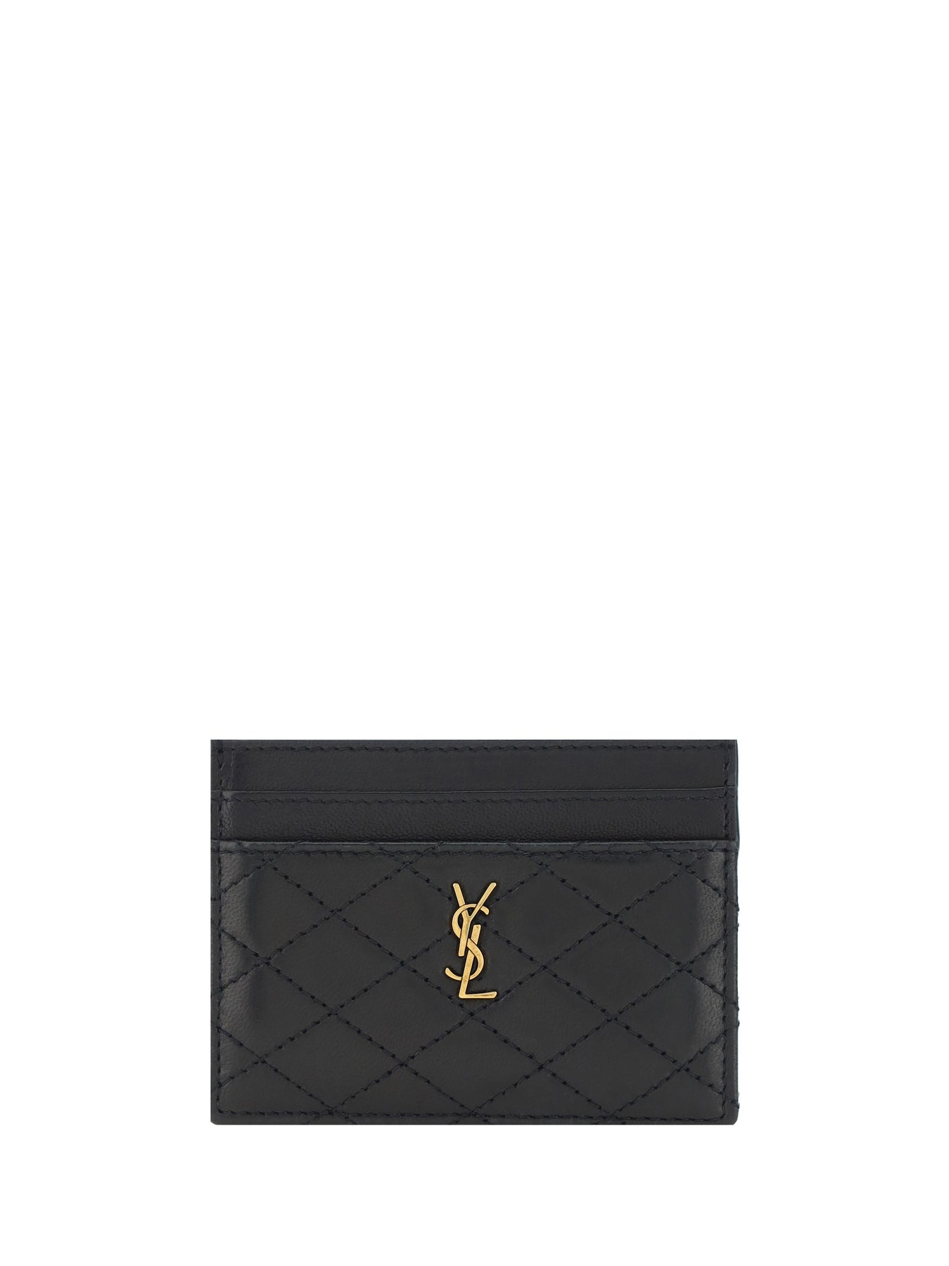 【Saint Laurent】YSL PCC(172Y)SL◆3707790SX0W Saint Laurent YSL (172Y) Mono Card Holder with Silver