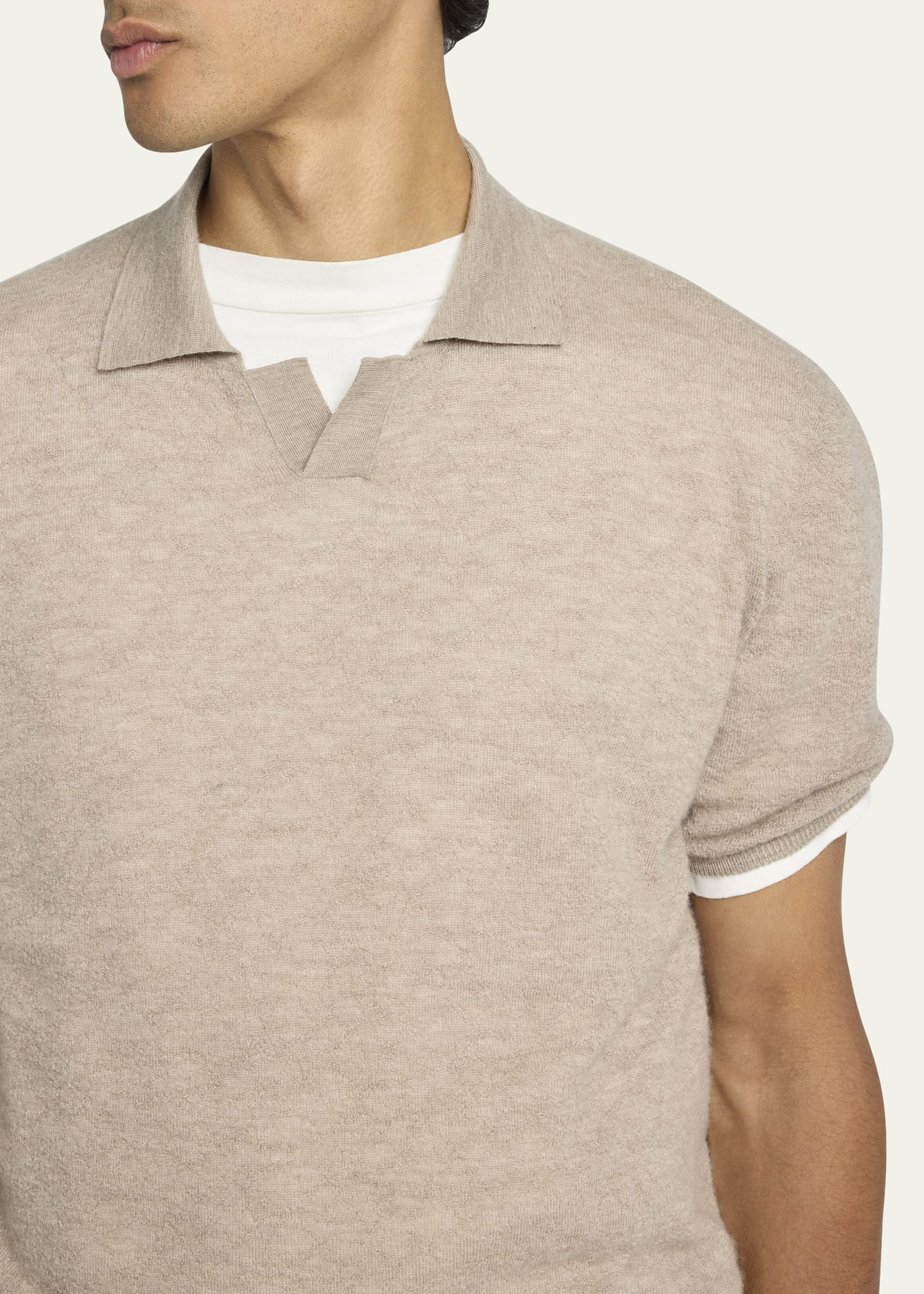 Men's Isao Cashmere Knit Polo Shirt - 5