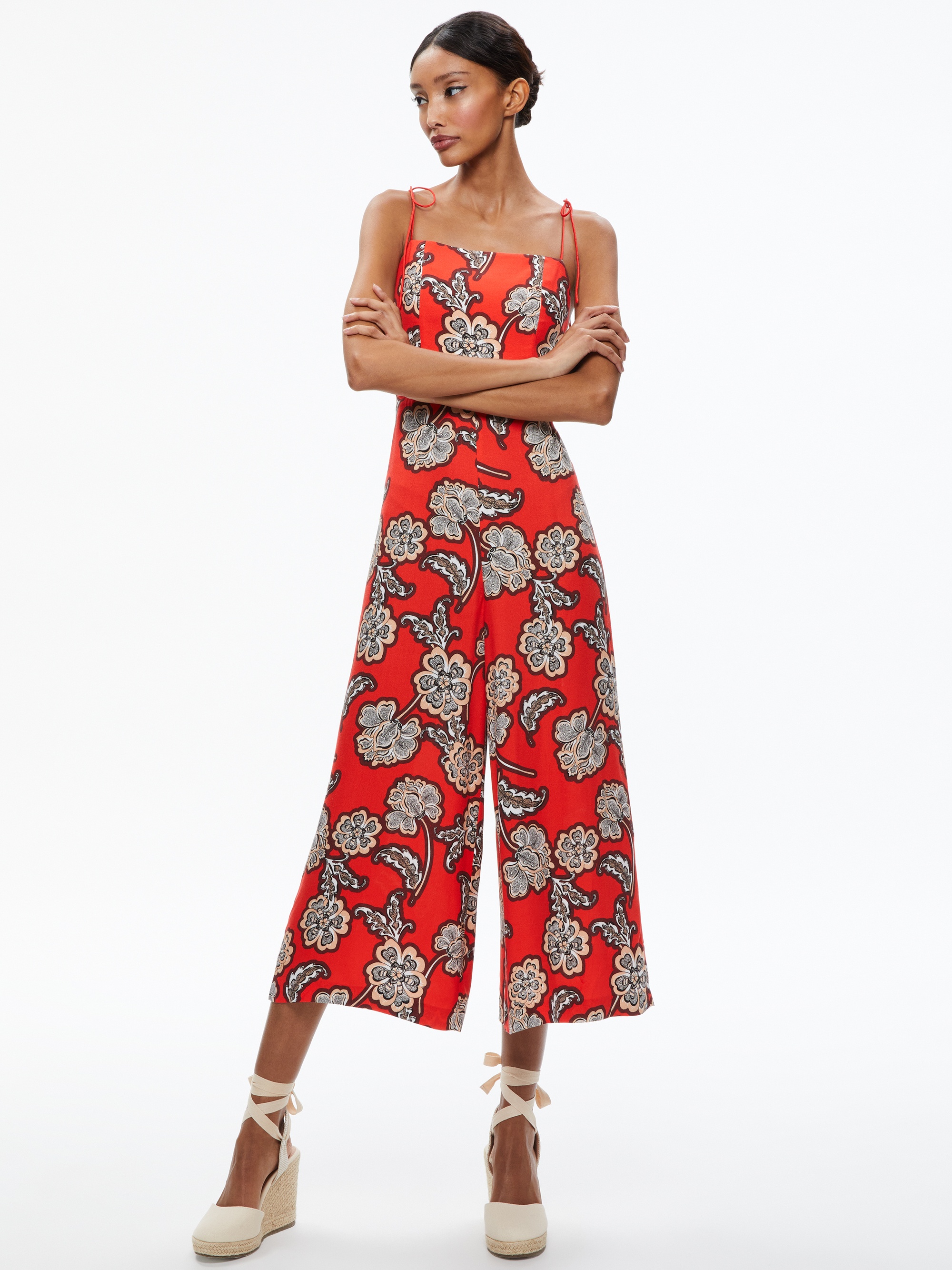 JOSIE WIDE LEG TIE STRAP JUMSPUIT - 6