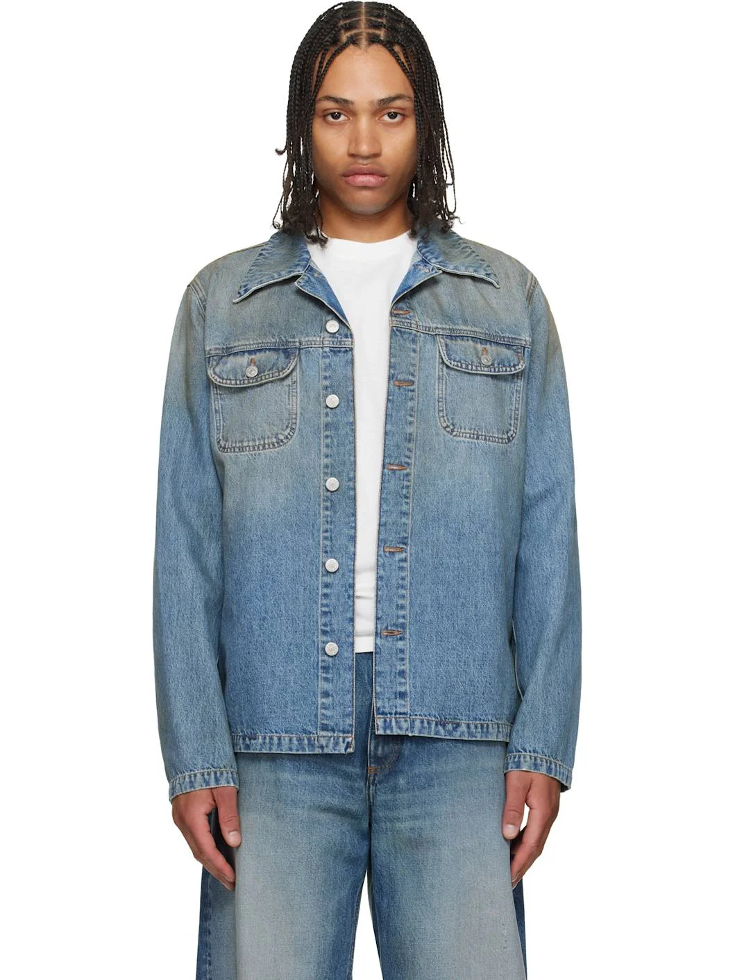 Blue Denim Trucker Jacket - 1