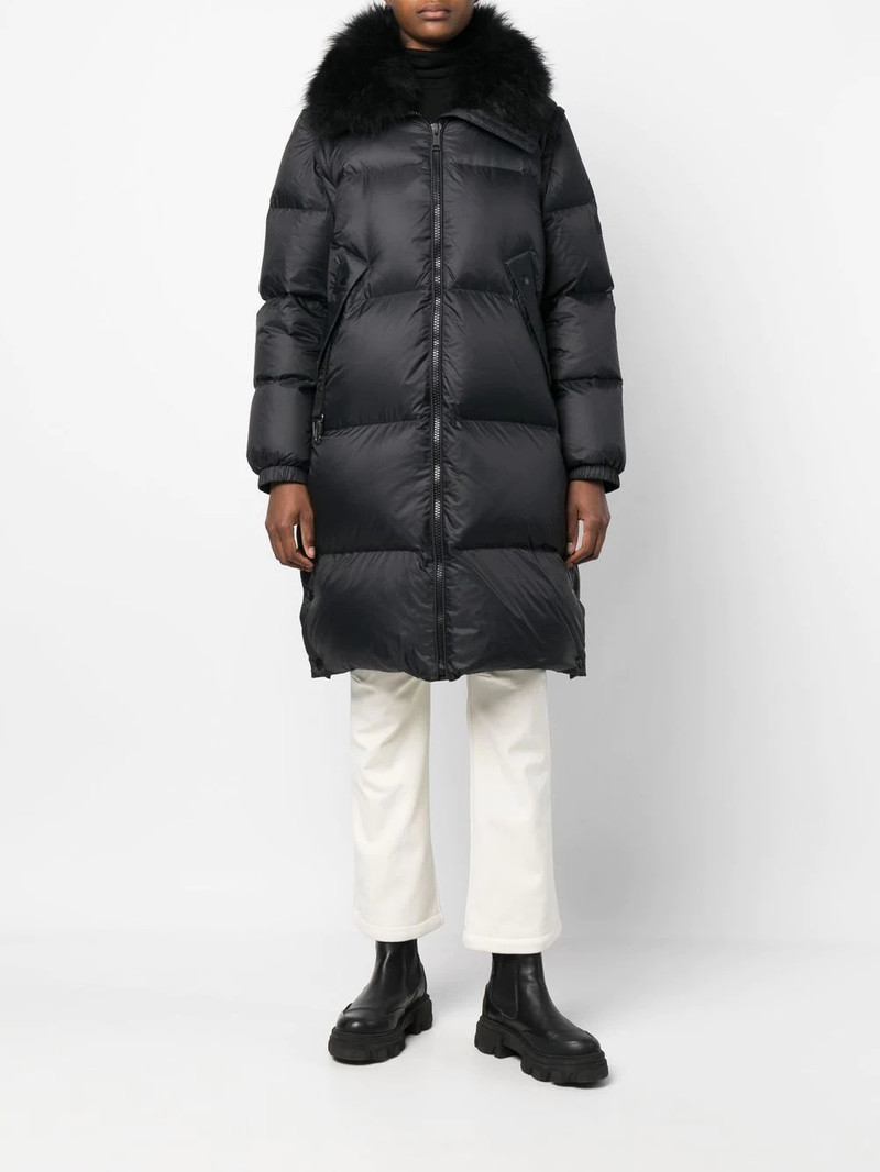 Yves Salomon lambswool collar down coat outlook