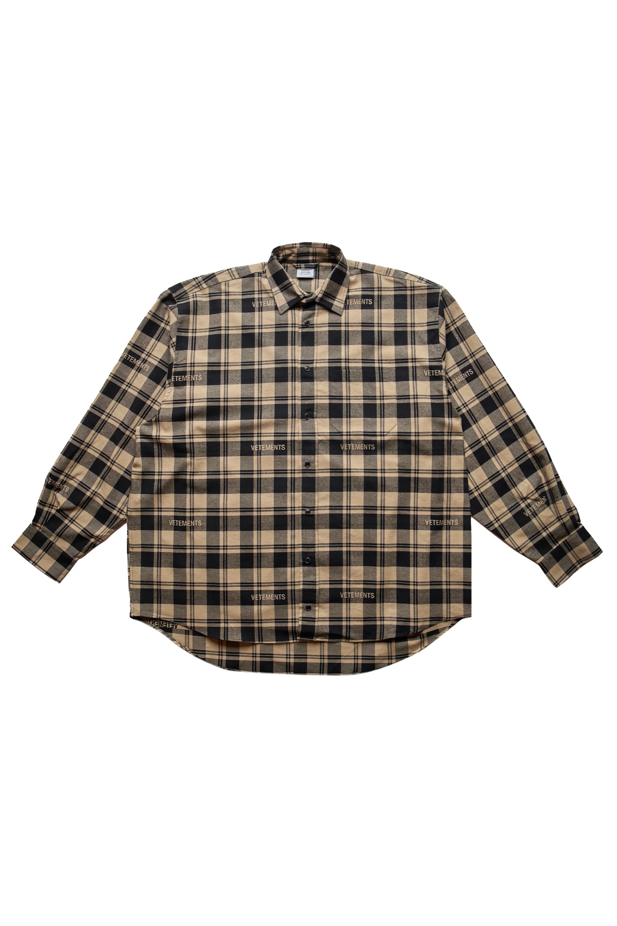 Vetements Logo Jacquard Plaid Shirt - 1