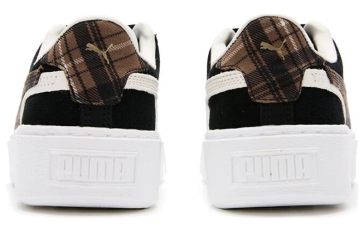 (WMNS) PUMA Suede Plat Form Plaid 'Black' 395228-01 - 7