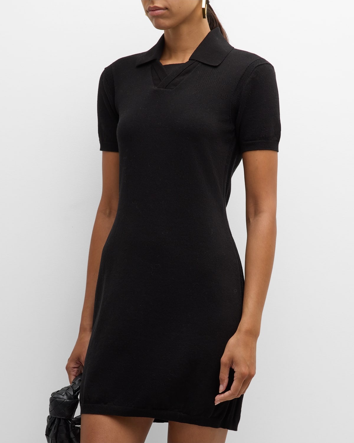 Lightweight Crepe Knit Polo Dress - 3