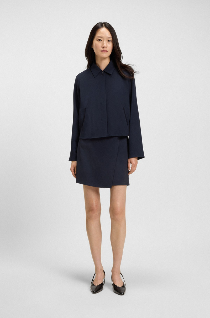 BOSS CREPE BLAZER WITH CONCEALED CLOSURE outlook