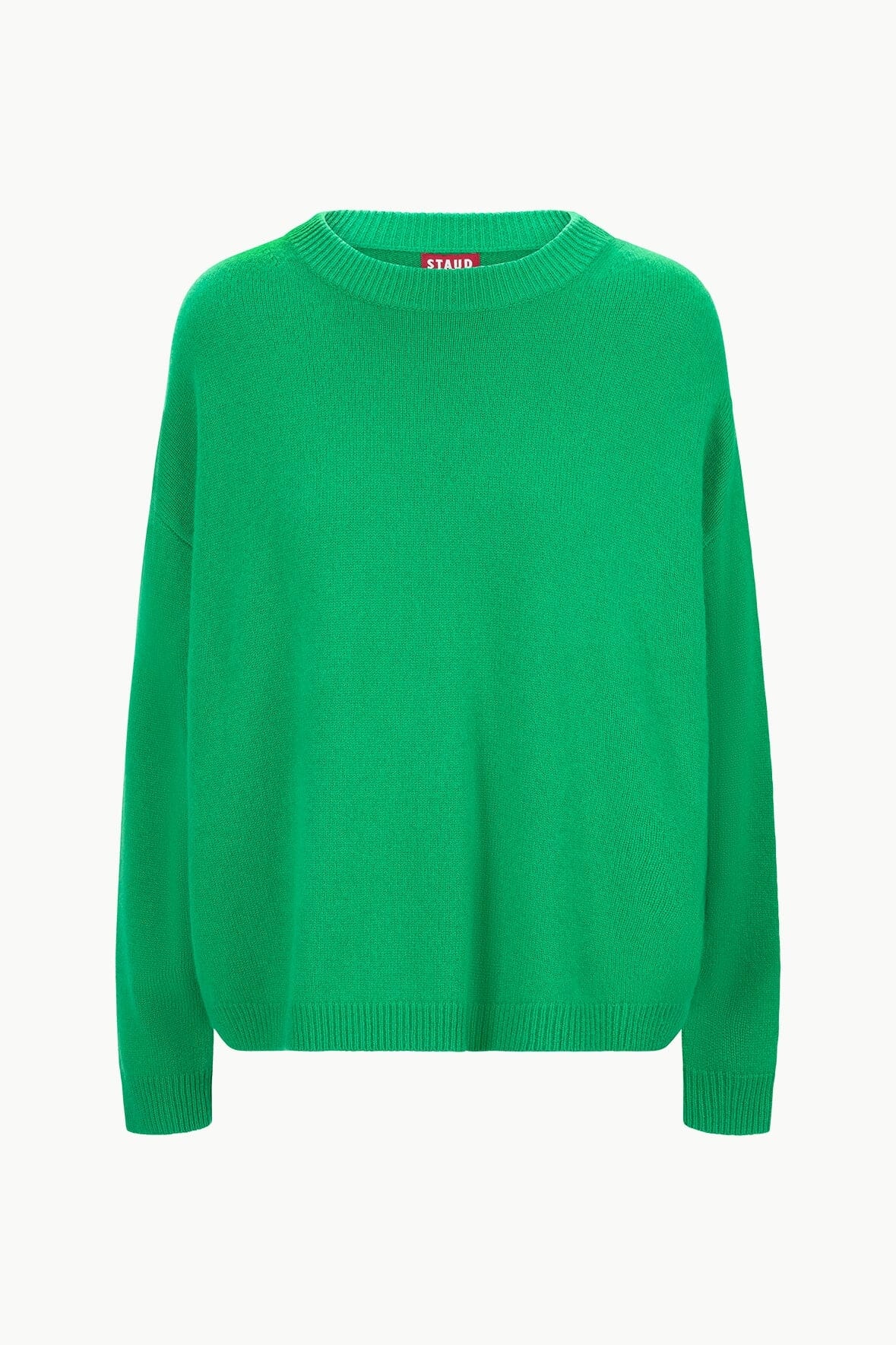 STAUD SERRANO CASHMERE RELAXED CREW CLOVER - 1