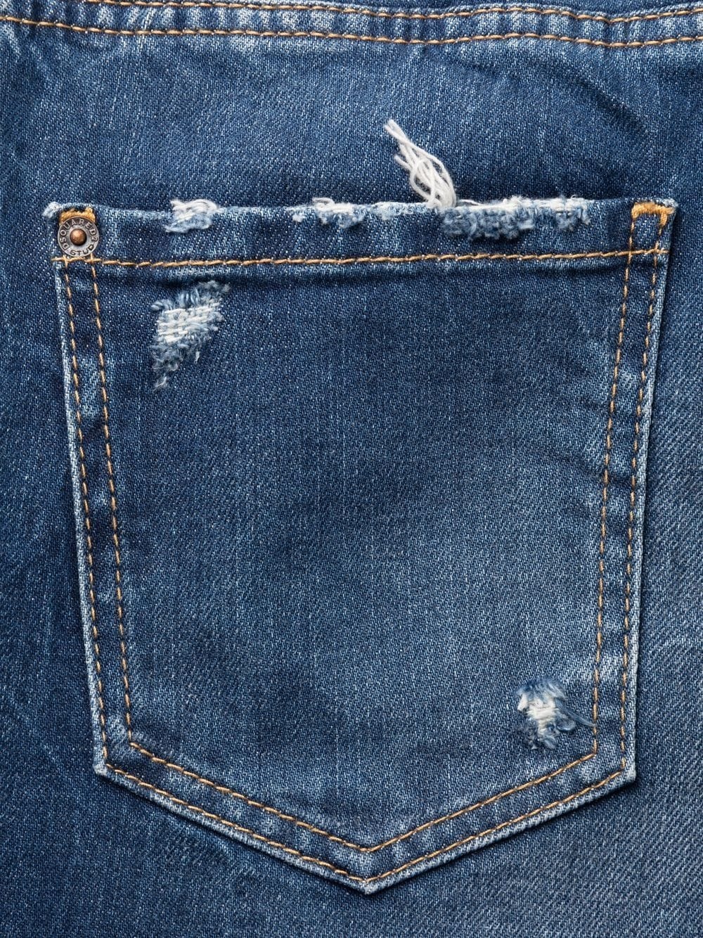 distressed cropped jeans - 6