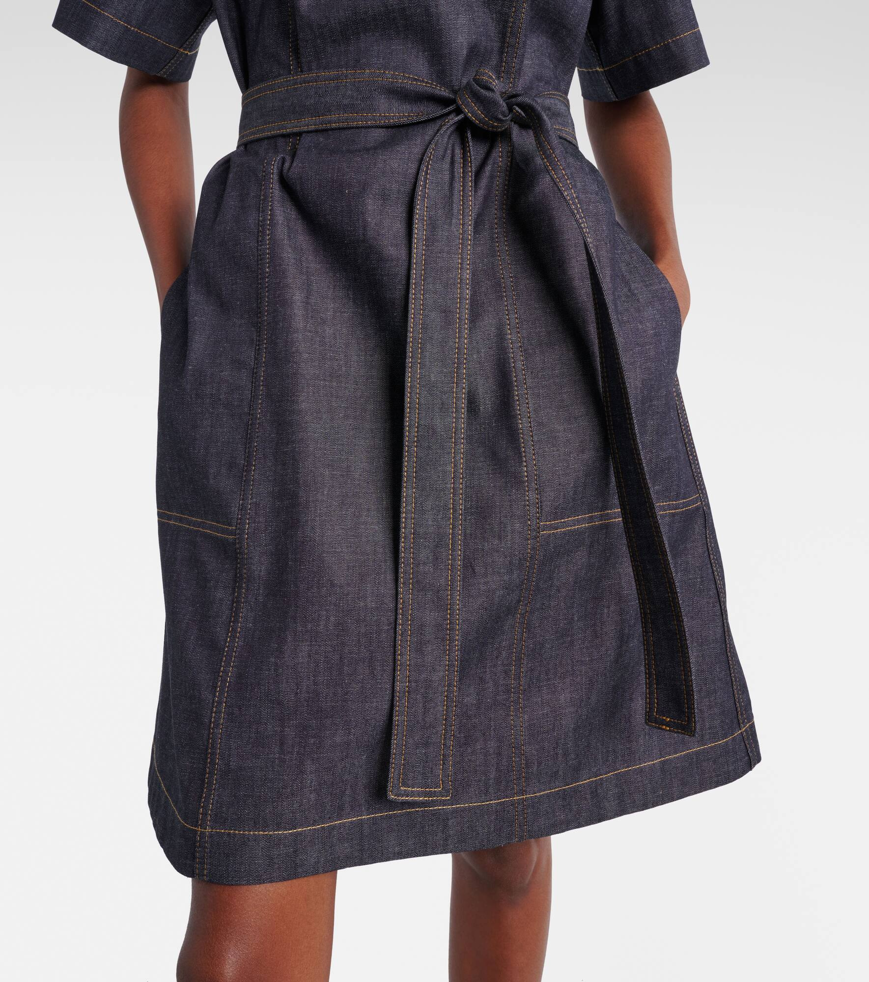 Denim midi dress - 5
