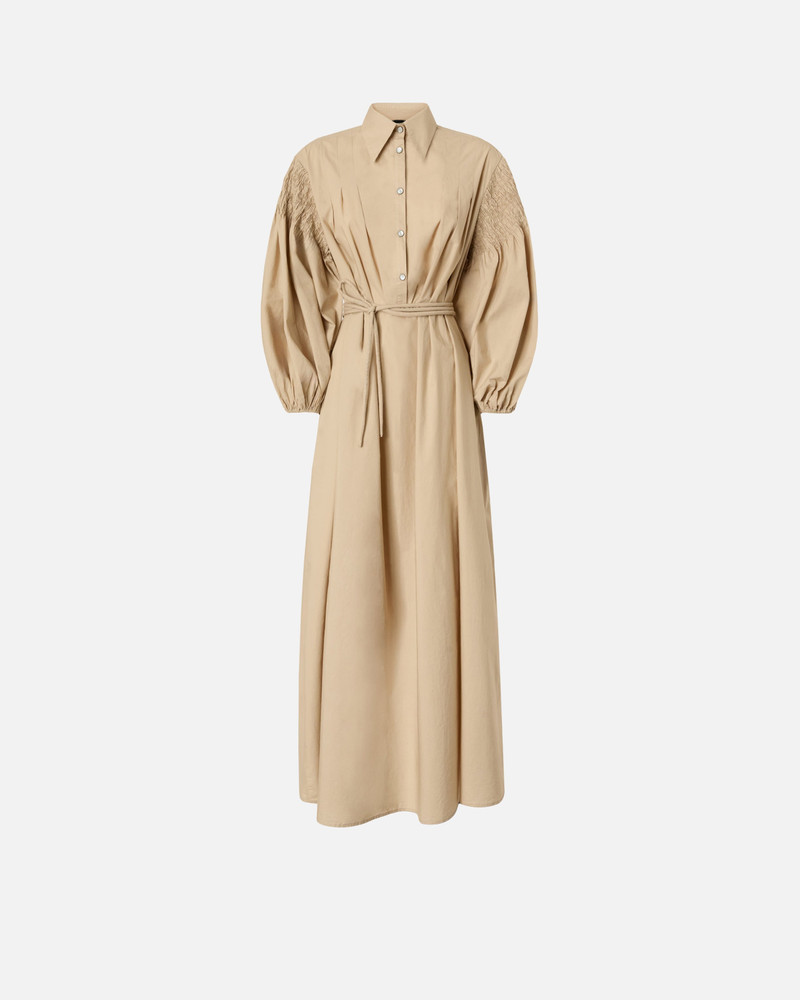 LONG SHIRT DRESS IN COTTON WITH BELT 3