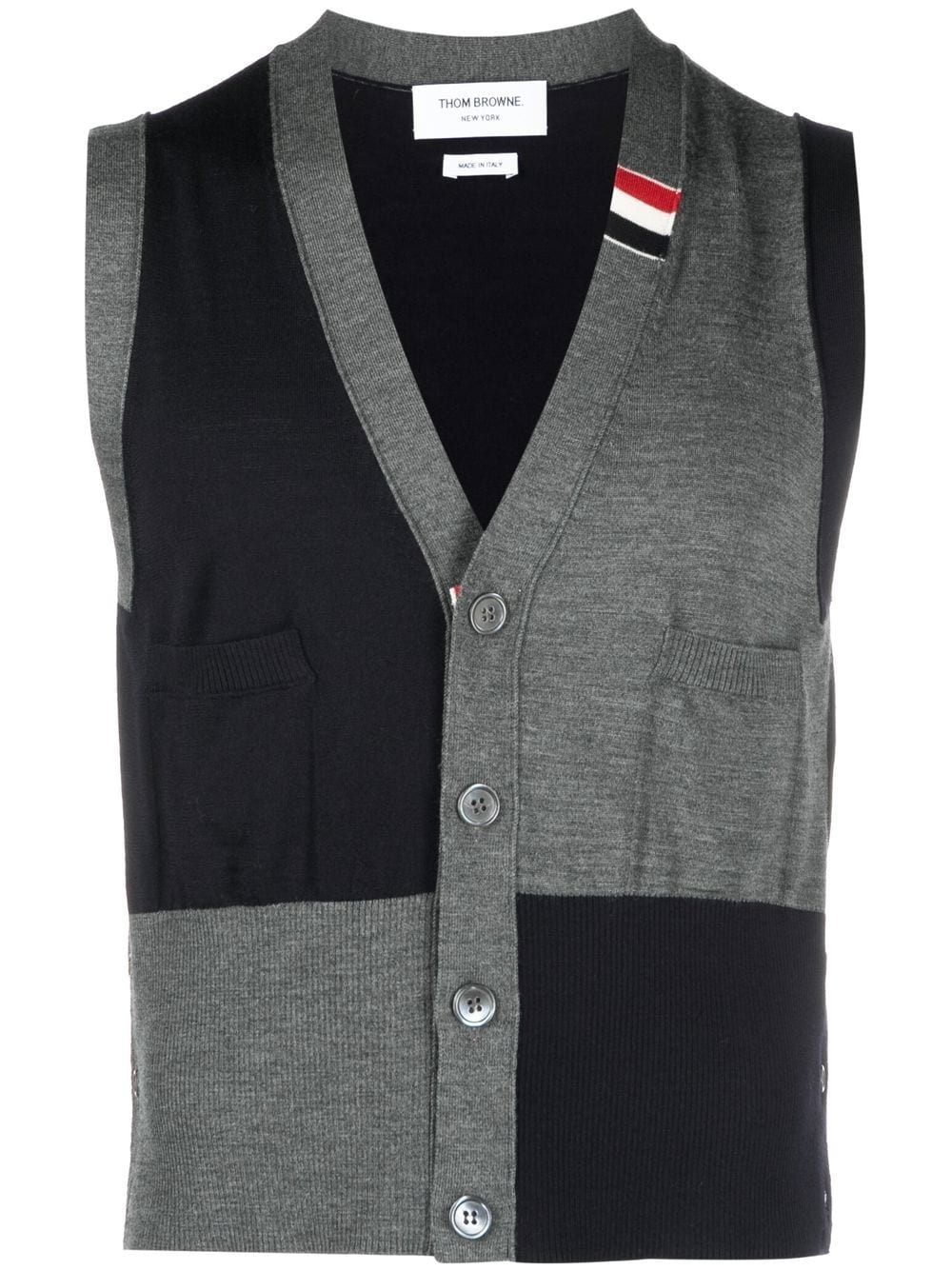 Thom Browne jersey stitch sleeveless cardigan | farfetch | REVERSIBLE