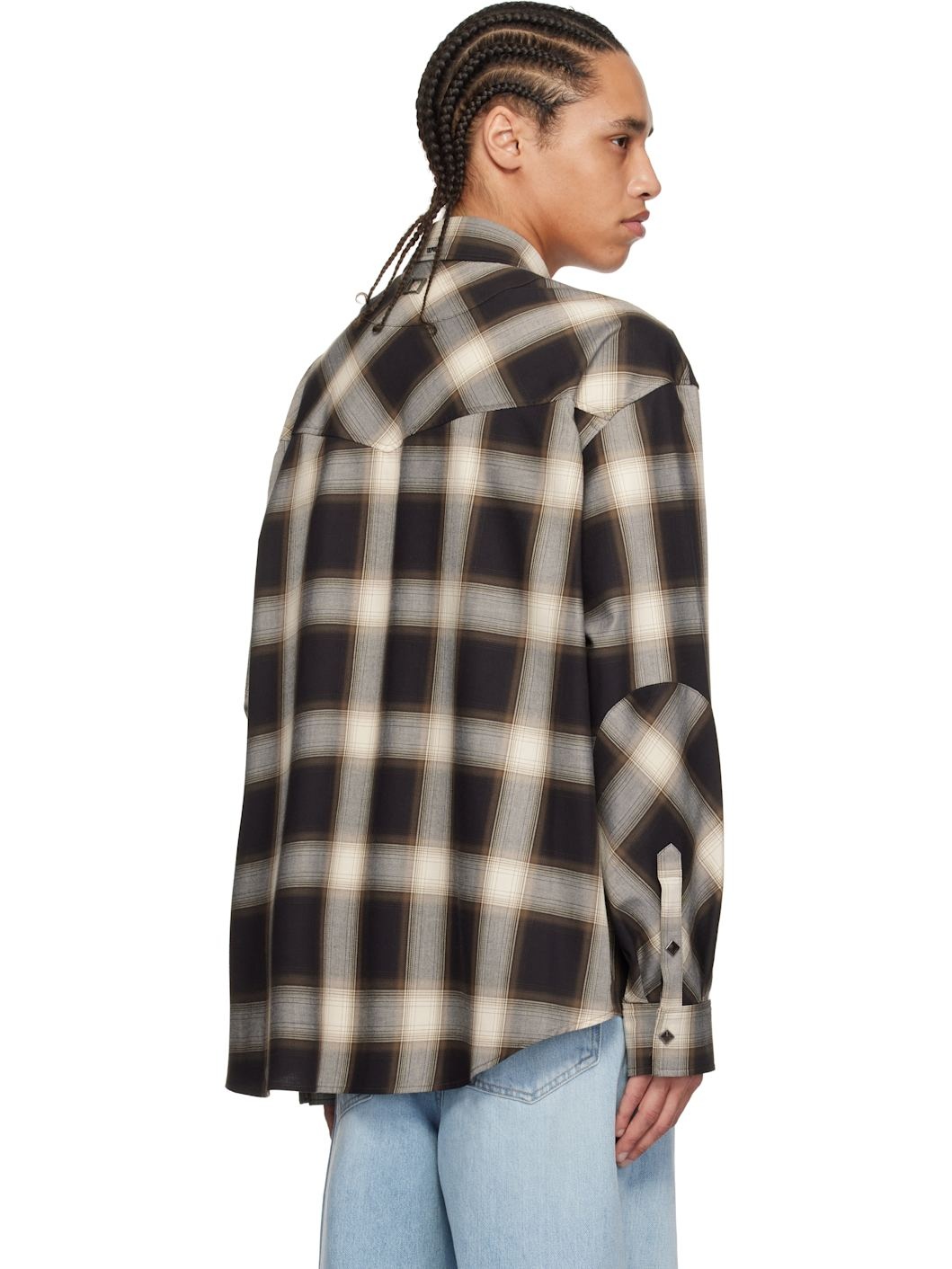 Black Western Check Shirt - 3