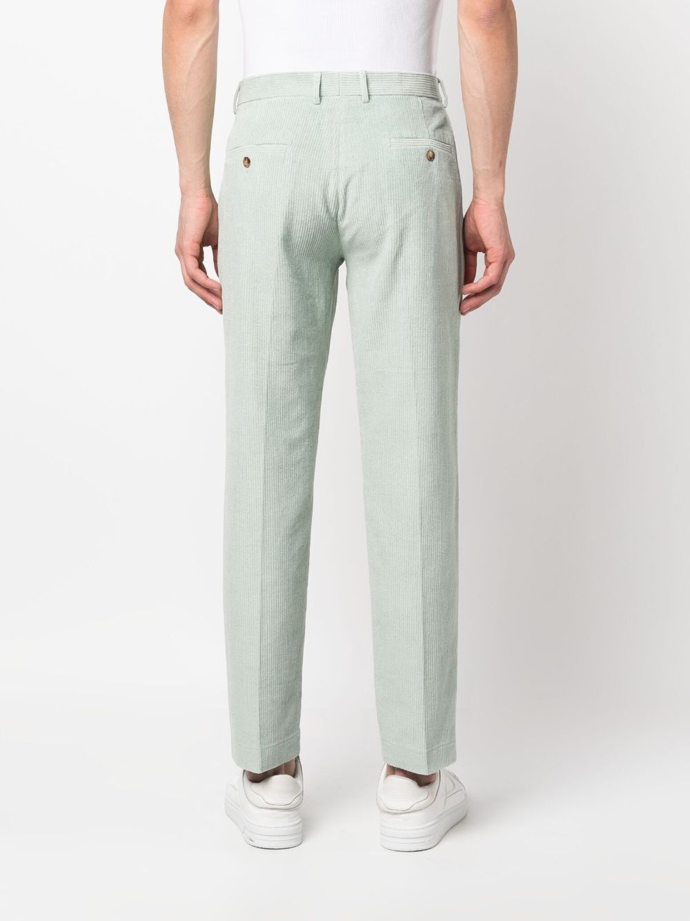 appliquÃ© pinstripe chino trousers - 4