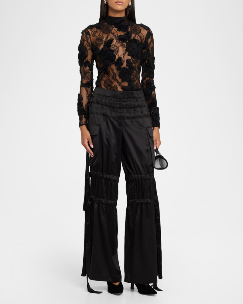 AKNVAS Freja Floral Lace Mock-Neck Top outlook