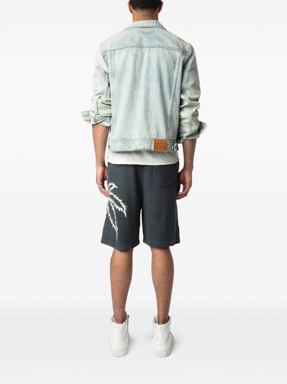 Pazzo palm-print shorts - 4