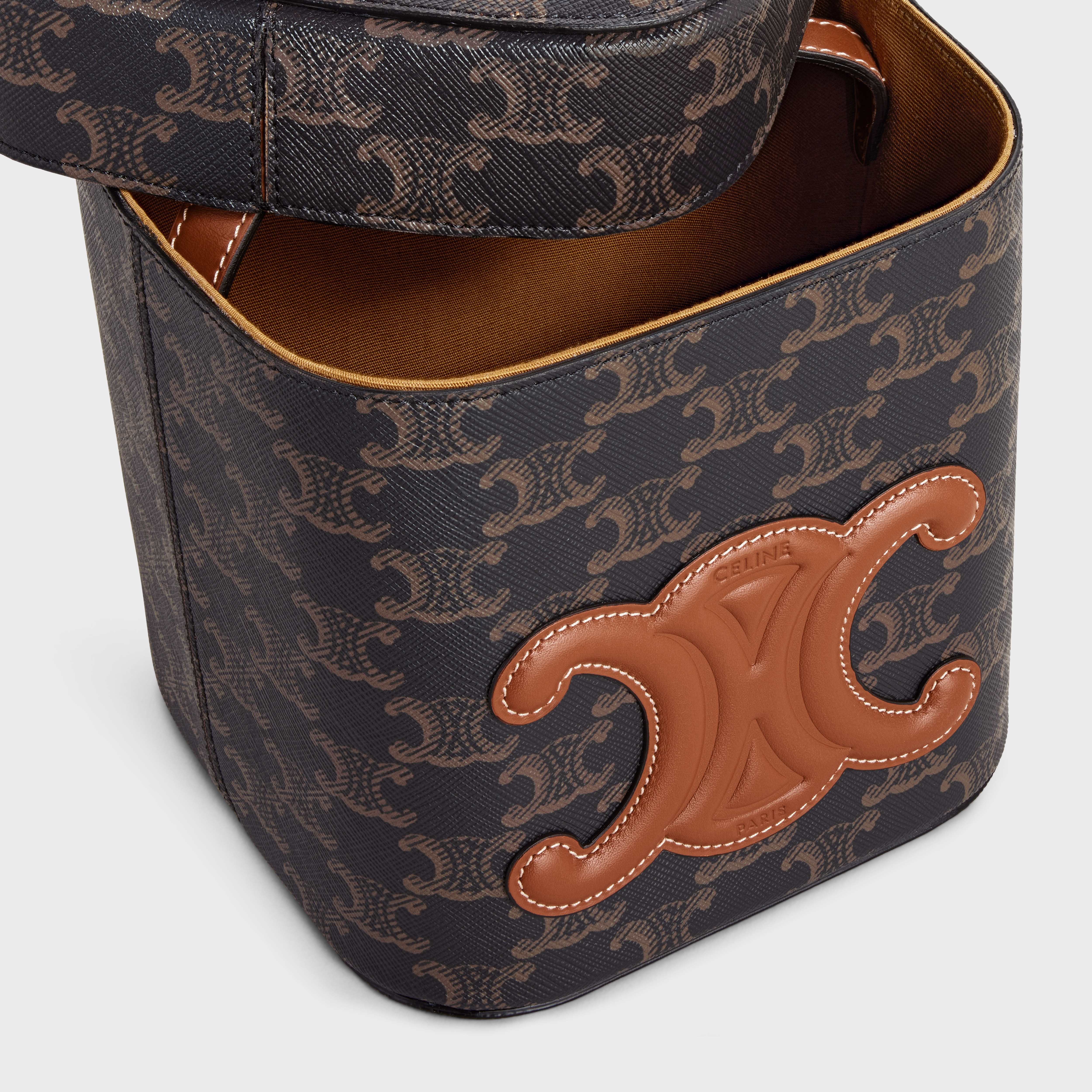 medium box cuir triomphe in TRIOMPHE CANVAS and CALFSKIN - 4