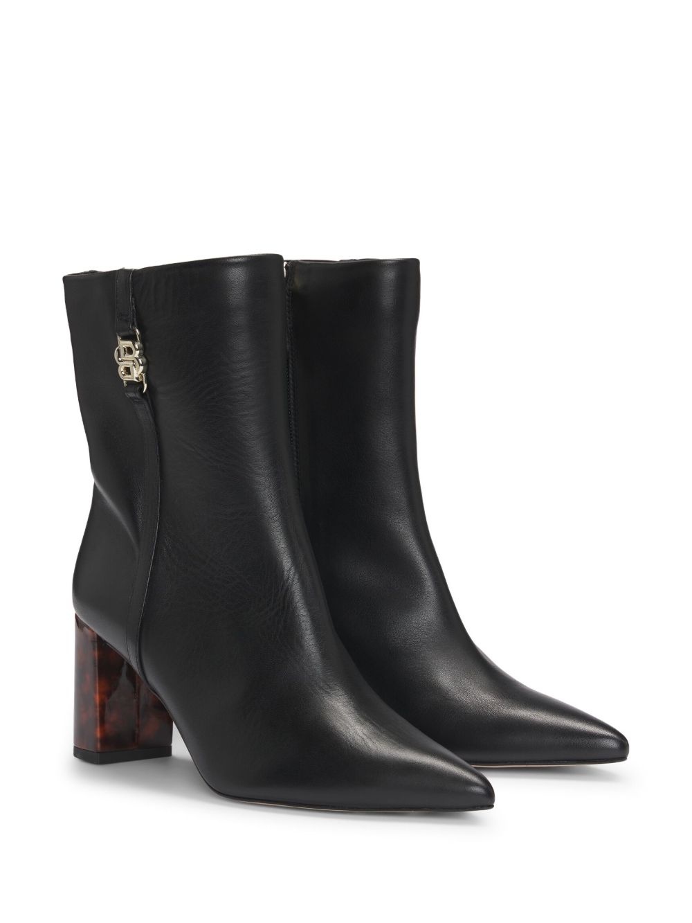 75mm leather ankle boots - 2