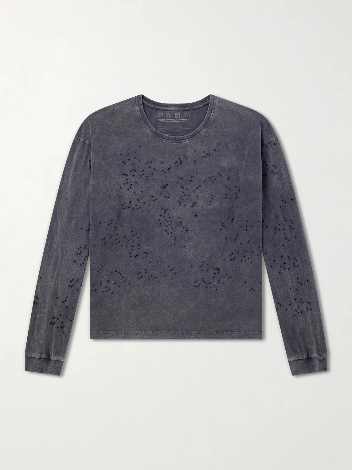Distressed Organic Cotton-Jersey T-Shirt - 1