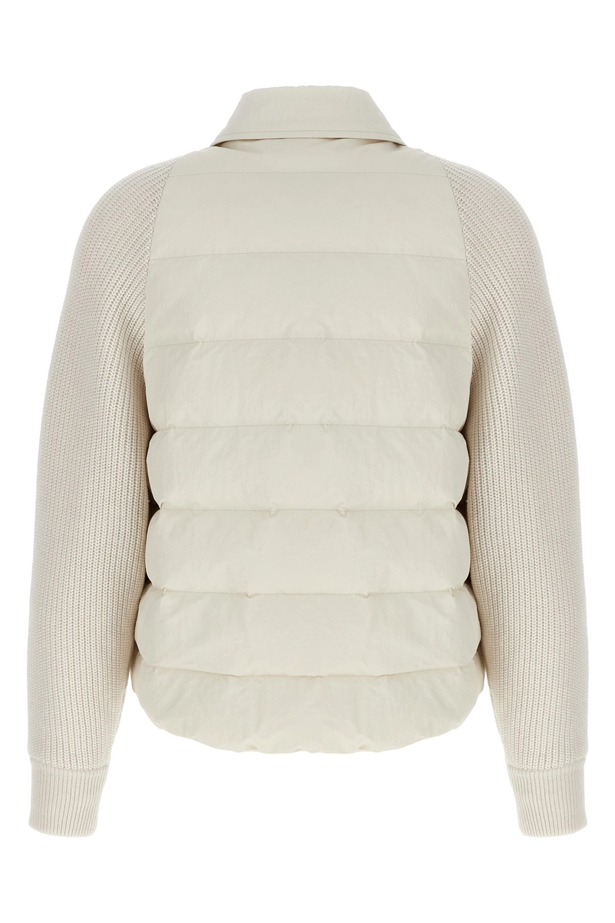 Two-material 'Shiny Flap Detail' down jacket - 2