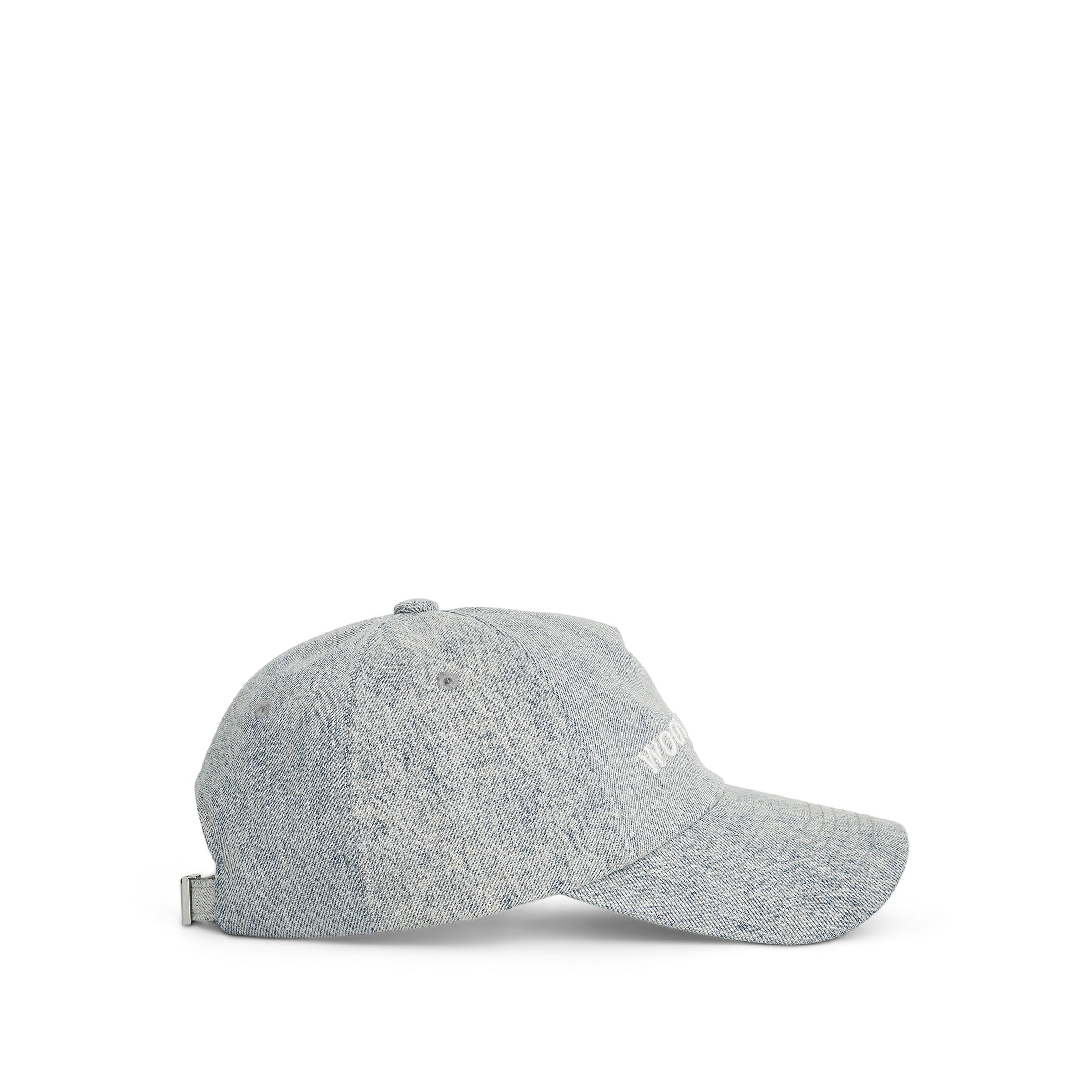 Faded Denim Cap in Blue - 2