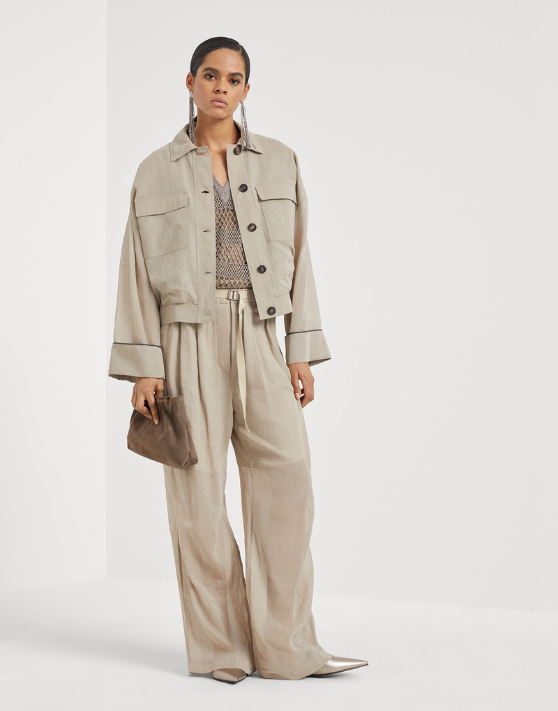 Cotton organza ergonomic loose trousers 4