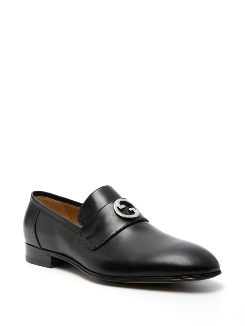 logo plaque loafers - 2