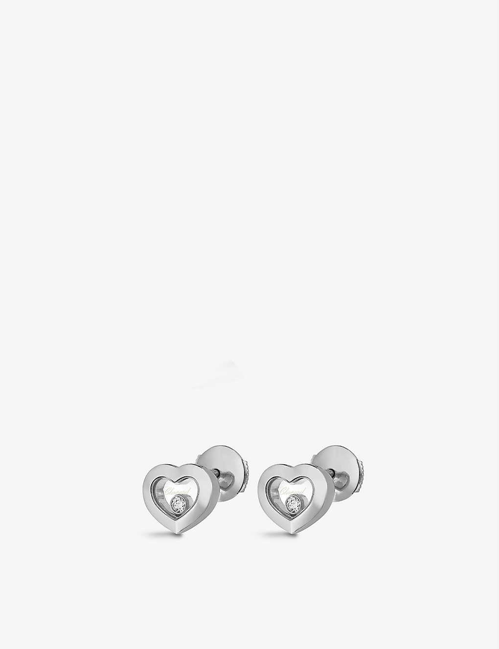 Happy Diamonds 18ct white-gold and 0.10ct diamond earrings - 4