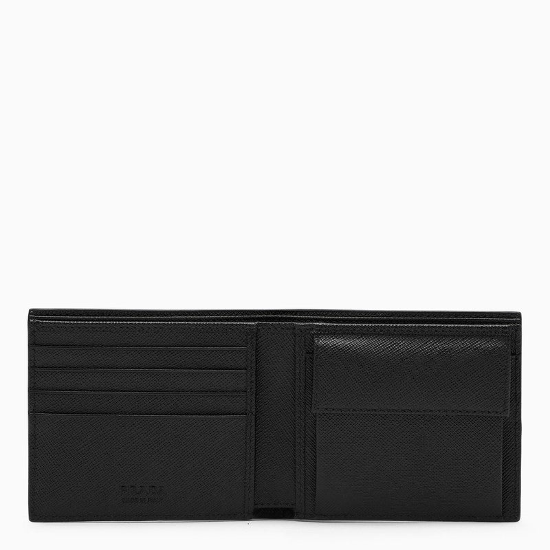 Prada Black Horizontal Wallet With Logo Men - 2