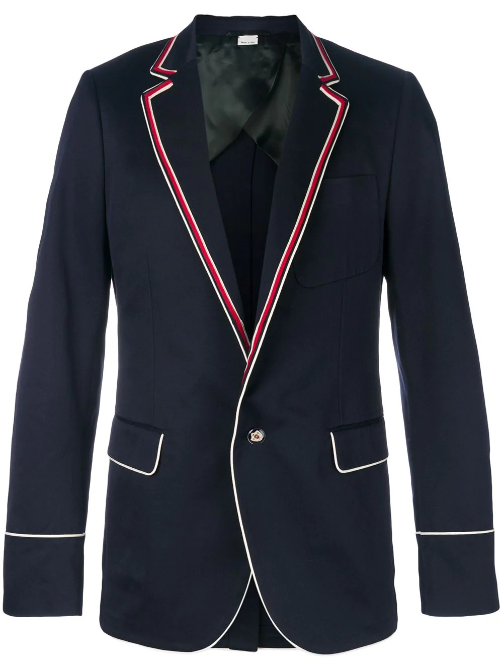 contrast piping blazer - 1