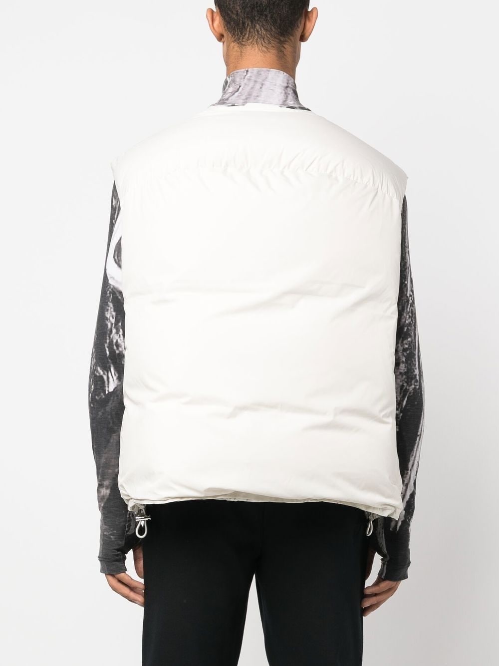 puffer button-up gilet - 4