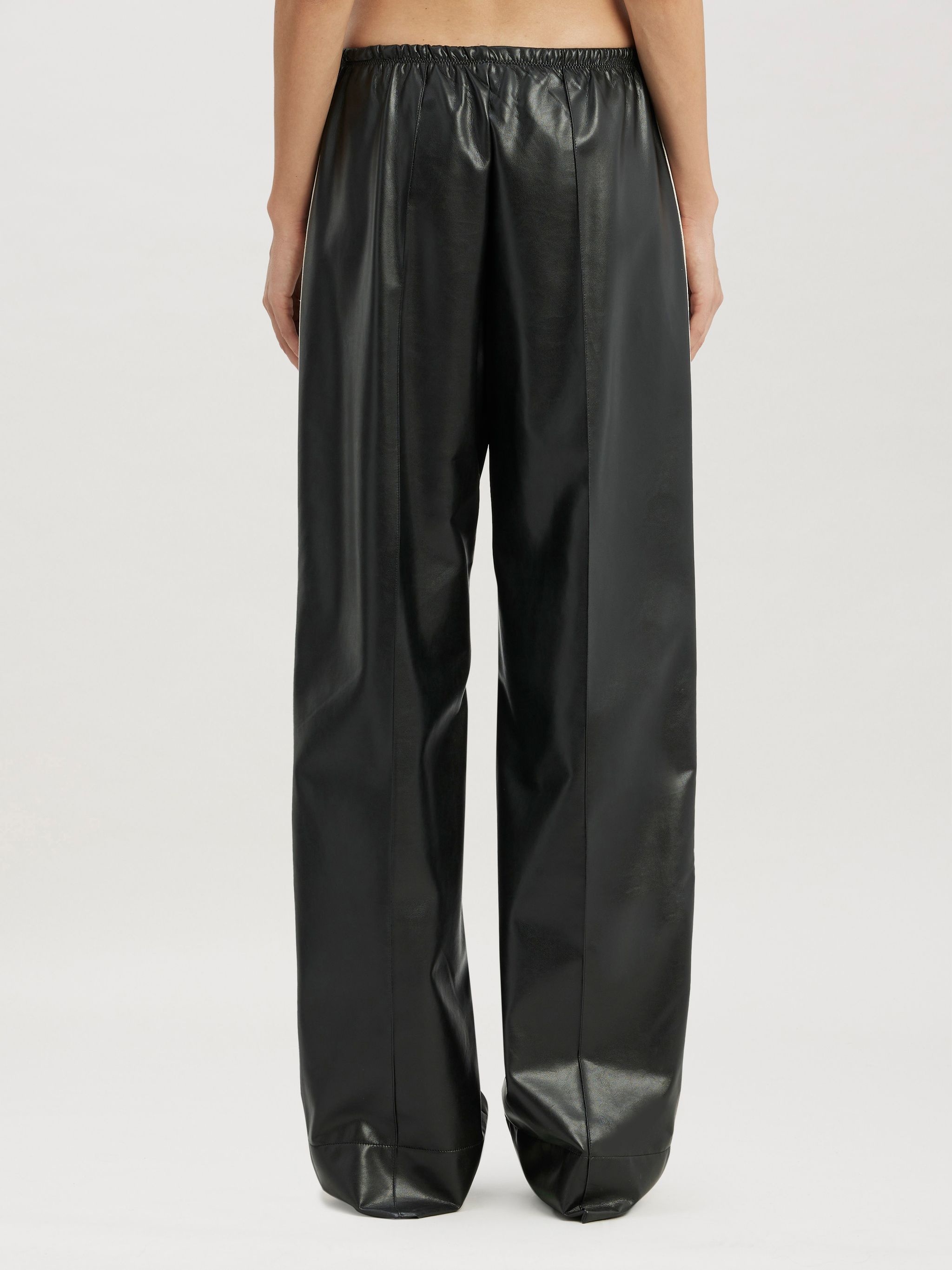 Leather Effect Loose Trackpant - 5