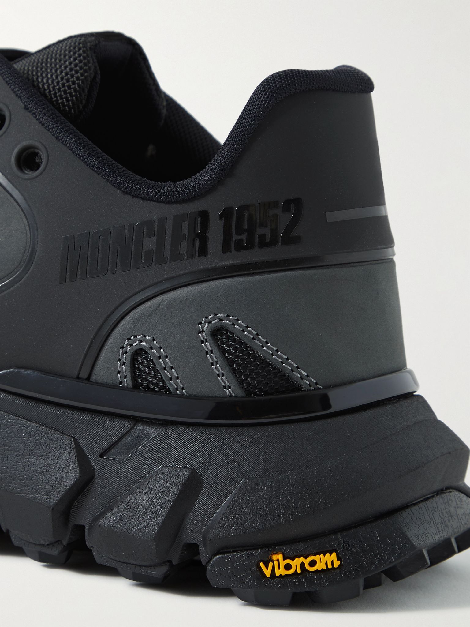 2 Moncler 1952 Silencio Nubuck, Mesh and Rubber Sneakers Black - 6