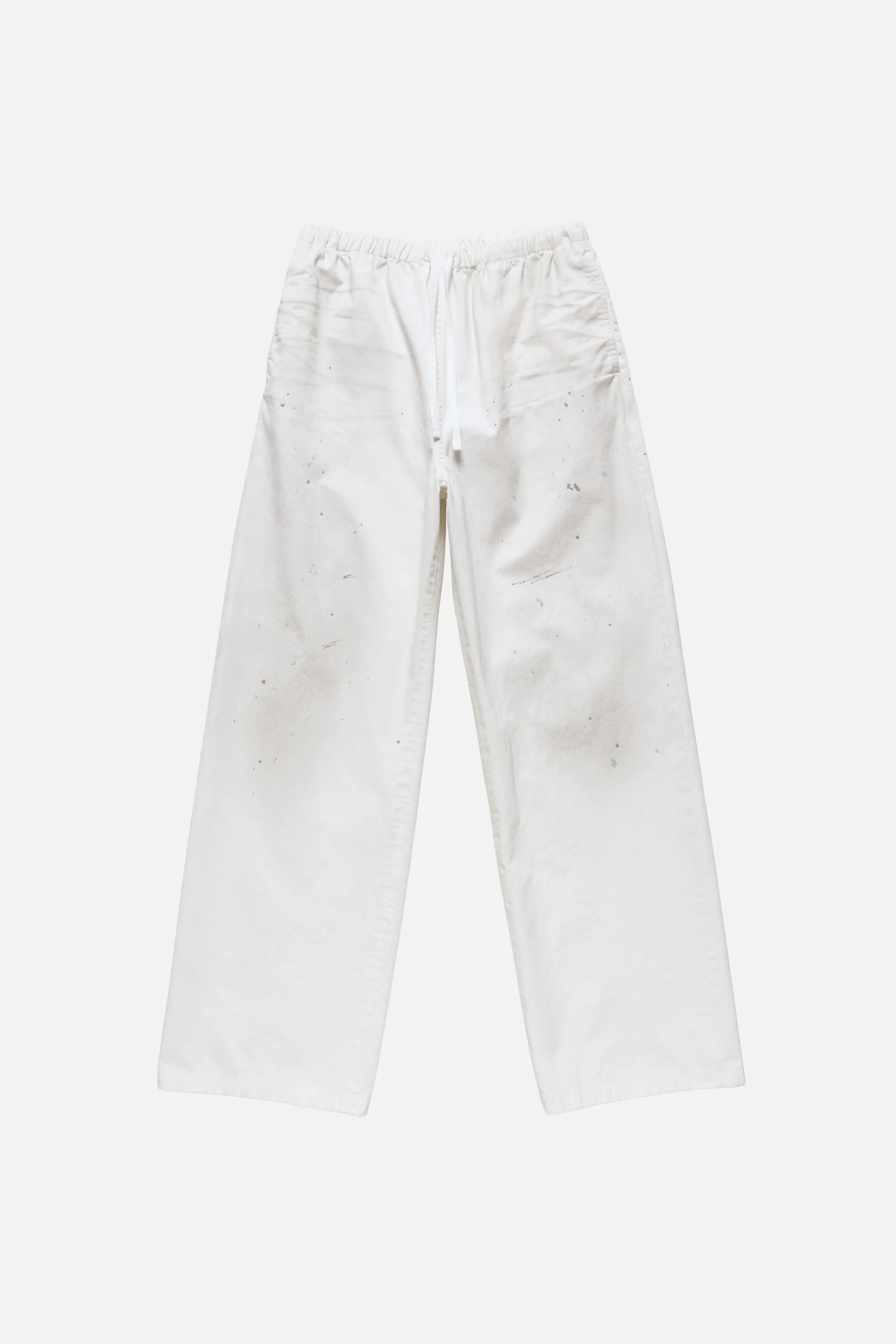 Peached cotton trousers - White - 1