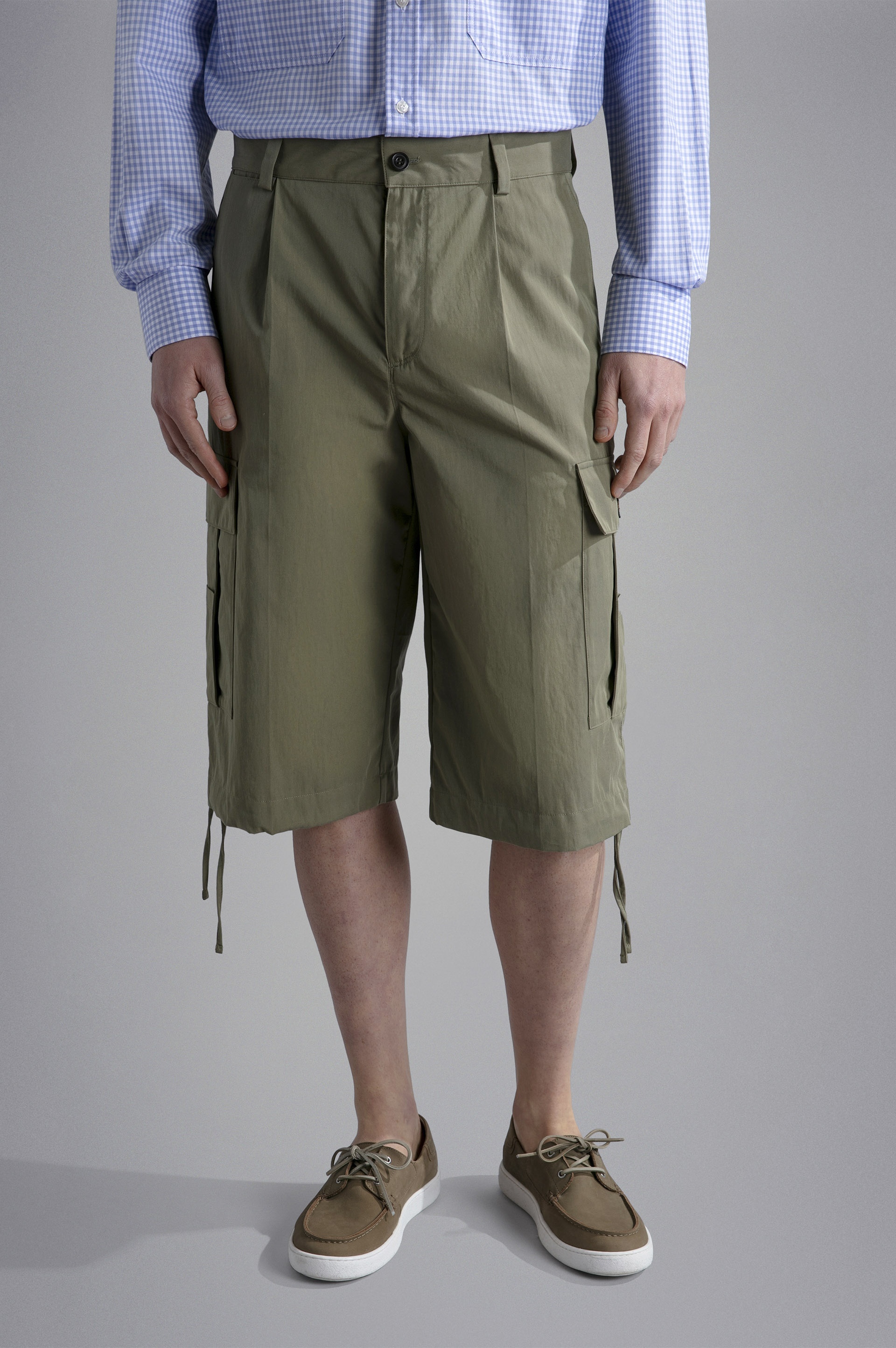 TECHNICAL COTTON BERMUDA SHORTS - 6