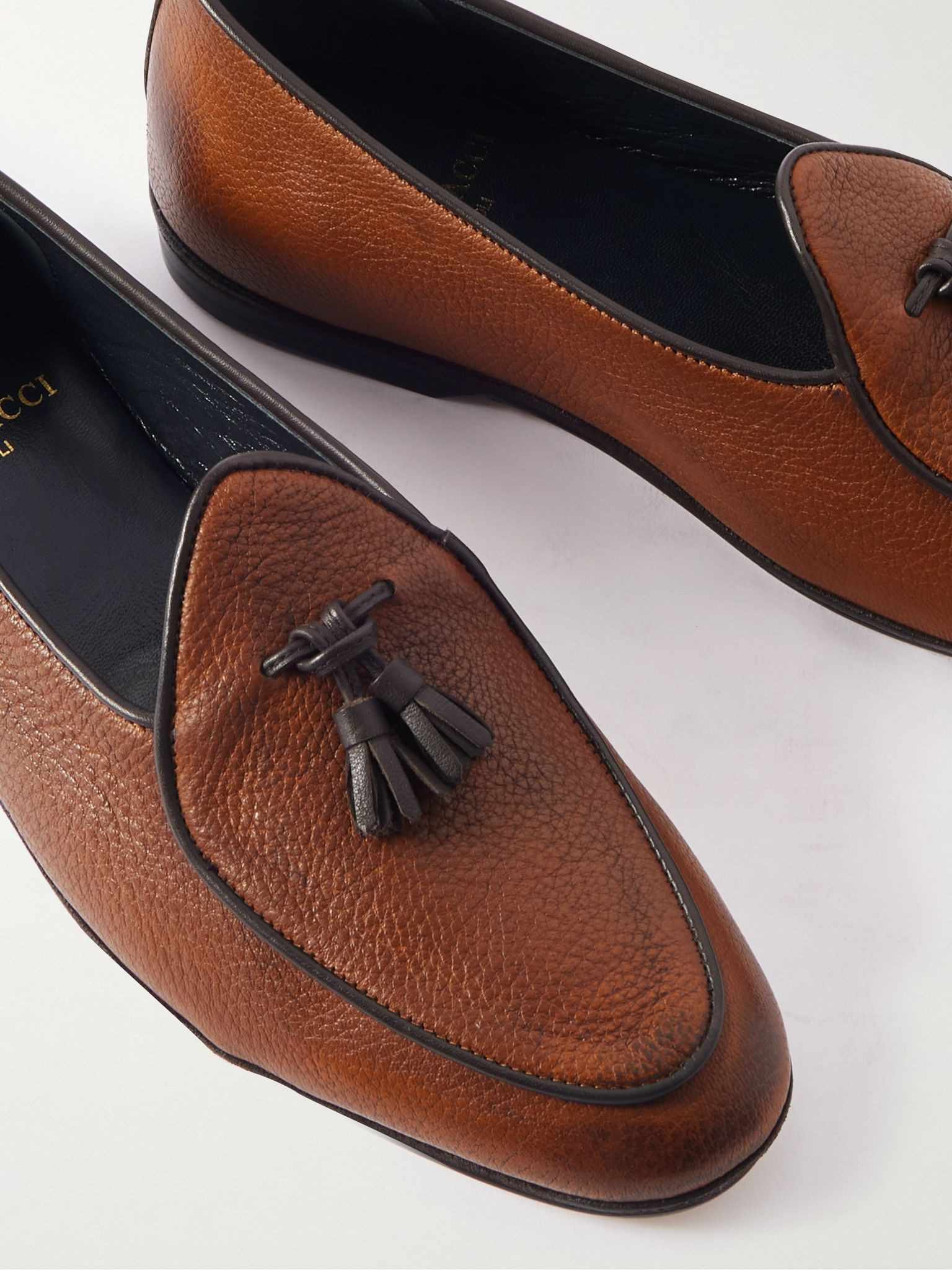 Marphy Tasselled Full-Grain Leather Loafers Brown - 5