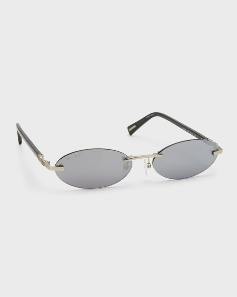 Texas Matt Oval Metal & Acetate Sunglasses 3